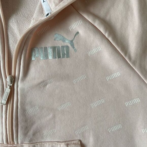 Puma Crop baby pink 1/4 zip sweatshirt - Picture 9 of 12